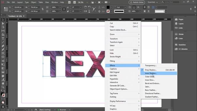How to Add Texture into Text in Adobe InDesign CC Tutorial смотреть онлайн