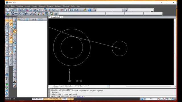 Linea tangente a 2 cerchi con Nanocad 5 смотреть онлайн