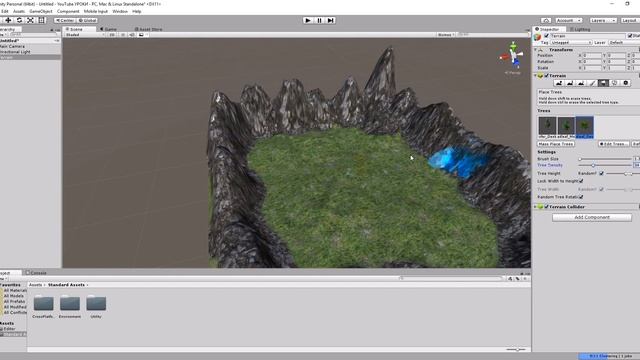 UNITY 3D - РАЗБИРАЕМ TERRAIN - КАК СДЕЛАТЬ ПЕРСОНАЖА - КАК СДЕЛАТЬ ЛЕС И ТРАВУ смотреть онлайн
