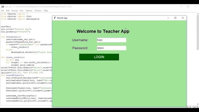 Python Project Teacher App: 3 Login and Changing Window смотреть онлайн
