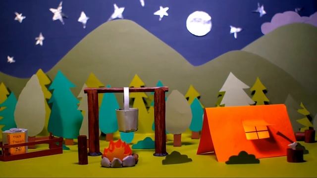 Приготовление гречки с тушенкой в лесу - stop motion animation cooking смотреть онлайн