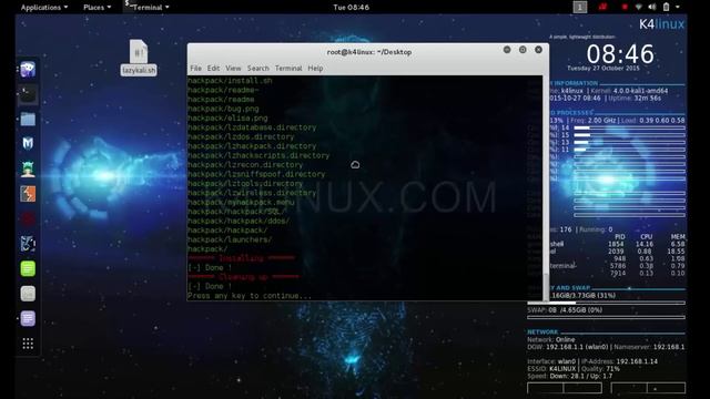 Kali Linux 2.0 Tutorials : Install Lazykali and Hackpack смотреть онлайн