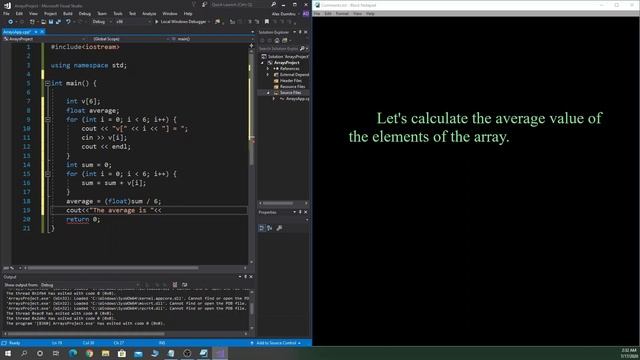Unidimensional and Bidimensional Arrays in C++ - Visual Studio смотреть онлайн