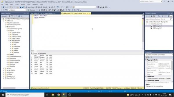 SQL DERSLERİ [BÖLÜM 1] - SELECT KOMUTU