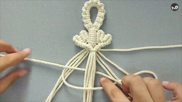DIY Macrame Curtain Tie Back Wavy Leaves Pattern | Macrame Tutorial смотреть онлайн