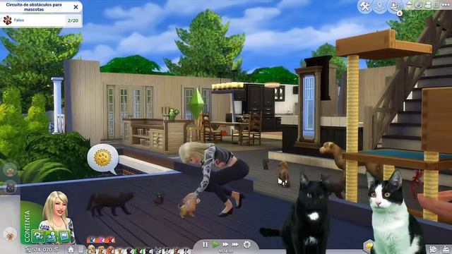 Primer baño de mi perro con gatos graciosos Luna y Estrella en los SIMS 4 CAP 18 / Videos de gatito смотреть онлайн