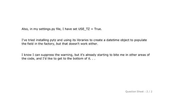 Django : Datetime Field Received a Naive Datetime смотреть онлайн
