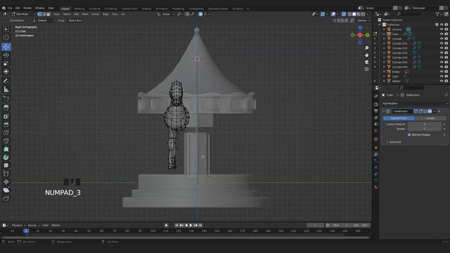 Carousel – Blender Tutorial With Commentary – FREE 3D MODEL