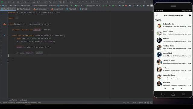 RecyclerView Animes - Android (Kotlin) Part 3 смотреть онлайн