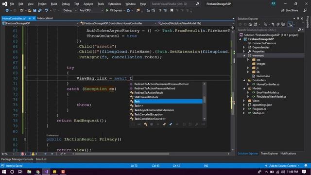 File upload using in asp.net core to firebase cloud - C# смотреть онлайн