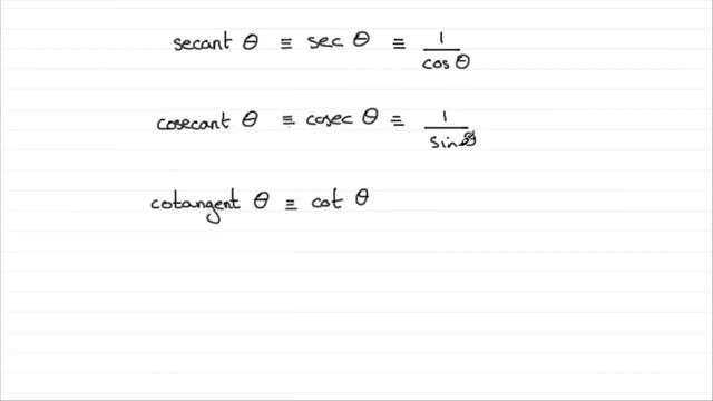 Trigonometry - sec, cosec and cot : ExamSolutions смотреть онлайн