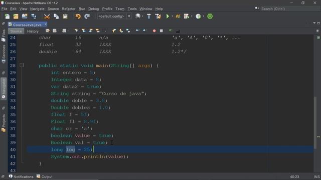 Curso de java desde cero Variables de tipo boolean and long,byte #6 смотреть онлайн