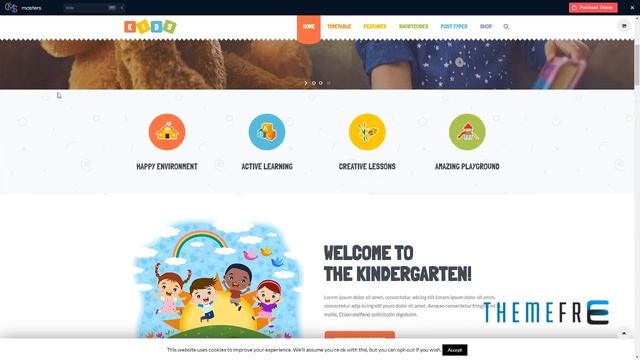 Kids - Day Care and Kindergarten WordPress Theme for Children Gr смотреть онлайн