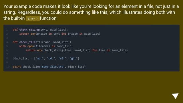 How to check if elements of a list are in a string смотреть онлайн