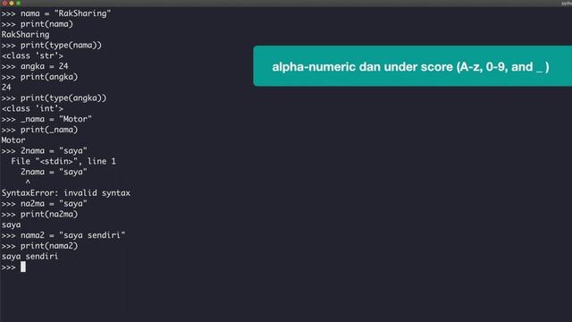 Menaklukan Python - Variable (E02) смотреть онлайн