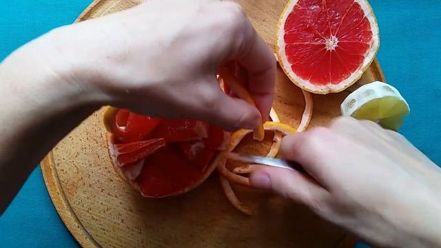 Фруктовая корзинка из грейпфрута! Идея оформления смотреть онлайн