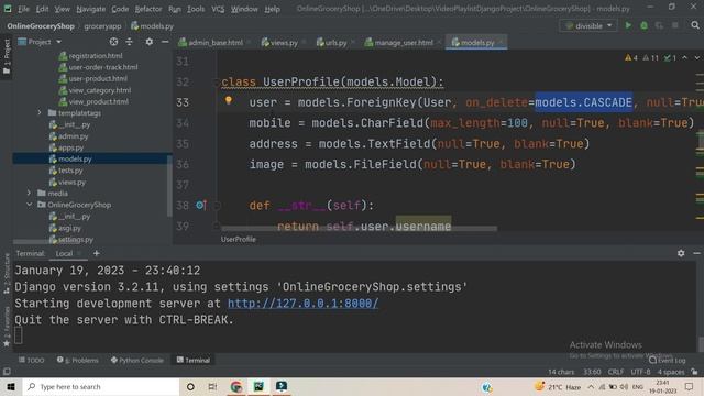 #36 Online Grocery Shop Project | Python Django | Manage User Page смотреть онлайн