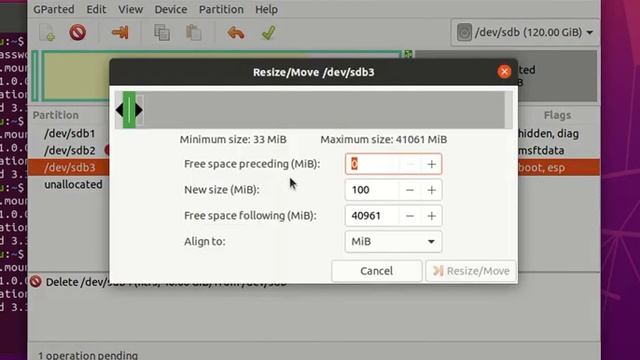 Using gparted to move a Windows 10 EFI partition to the end disk смотреть онлайн