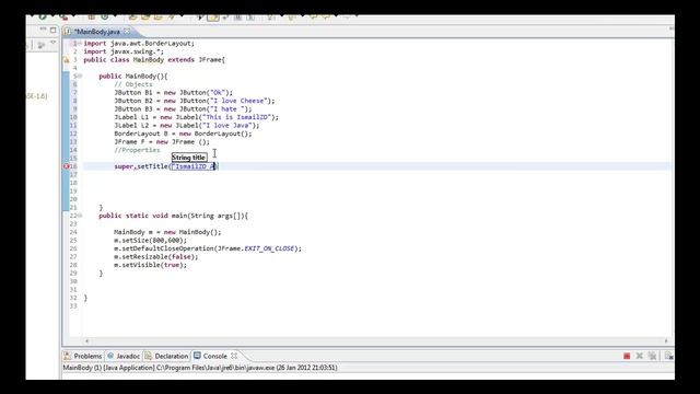 Java Tutoiral | GUI | BorderLayout and JPanel смотреть онлайн