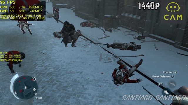 Assassin's Creed 3 / III: GTX 1050 ti - i3 6100 - 1080p - 1440p - 4K смотреть онлайн