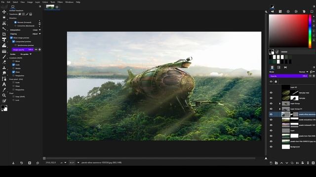 landscape Photo Manipulation In GIMP смотреть онлайн