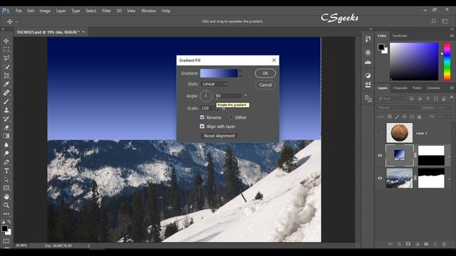 Photoshop Tutorials #14 Turning a selection into a layer mask (हिन्दी) смотреть онлайн