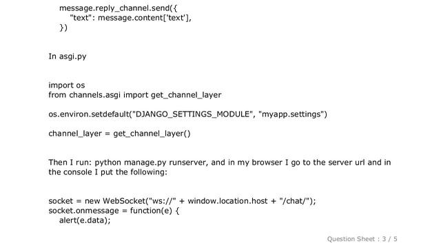 Django : Django channels - Echo example not working смотреть онлайн