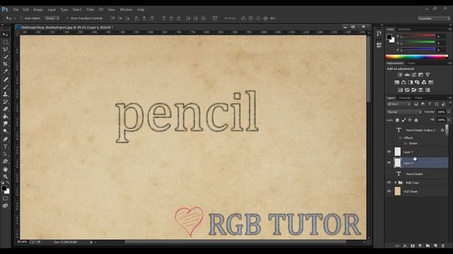 How to Turn Text into Pencil Sketch Effect in Photoshop смотреть онлайн