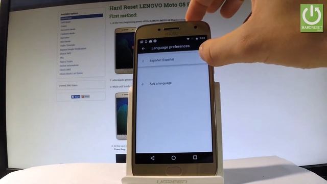 LENOVO Moto G5 Plus CHANGE LANGUAGE / Back to English Settings смотреть онлайн