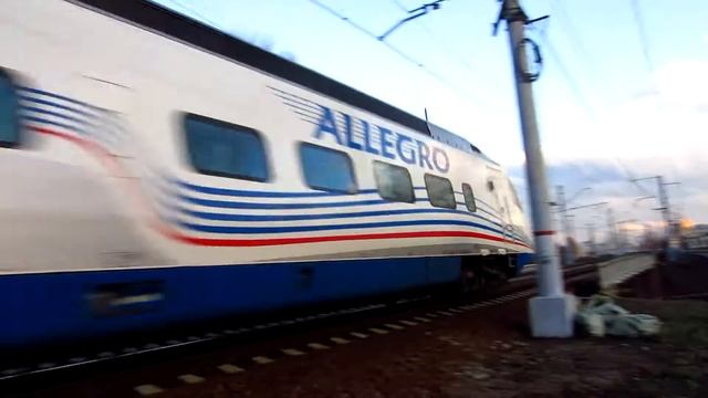 Электропоезд Sm6-7054 "Allegro", СПб / High-speed EMU Sm6-7054 "Allegro", SPb смотреть онлайн