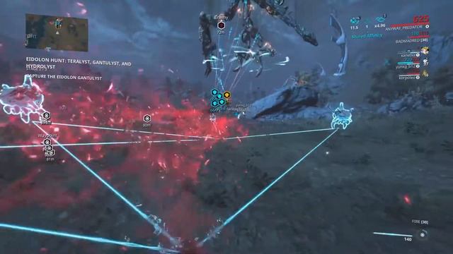 WARFRAME [PS4] Volt prime DPS build, Akvasto prime build, gameplay on eidolon hunt, random party смотреть онлайн