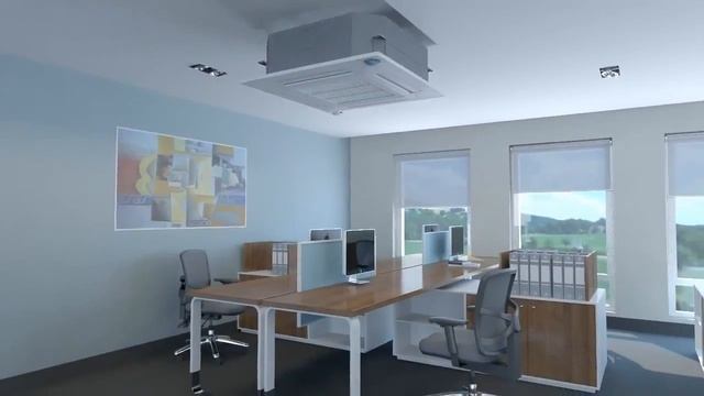 Установка кассетного кондиционера в офис смотреть онлайн