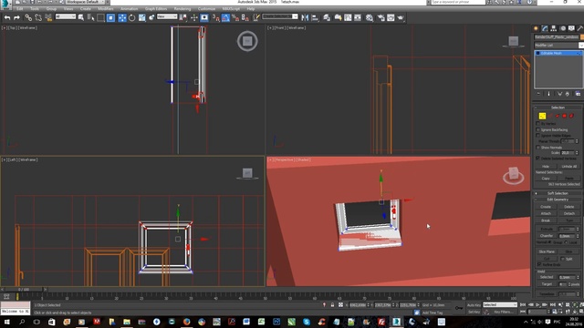 Вставка окон и дверей в программе 3Ds Max - уроки по дизайну интерьера часть 2(8)