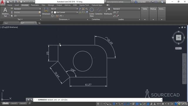 Autodesk Autocad - Creating basic dimensions - Video 72 смотреть онлайн