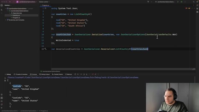 Serializing and Deserializing JSON in C# with System.Text.Json смотреть онлайн
