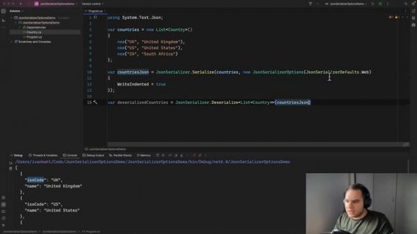 Serializing and Deserializing JSON in C# with System.Text.Json