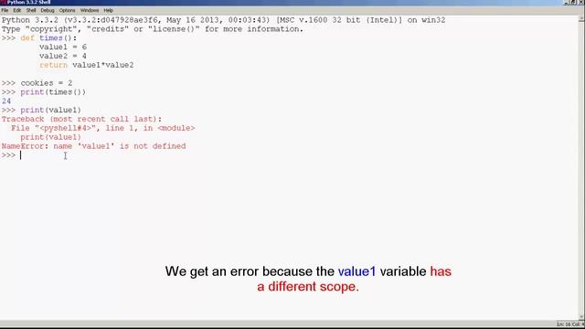 Python 3.3.3 - Variables and Scopes(Global Scope And Local Scope) - Lesson.16 смотреть онлайн