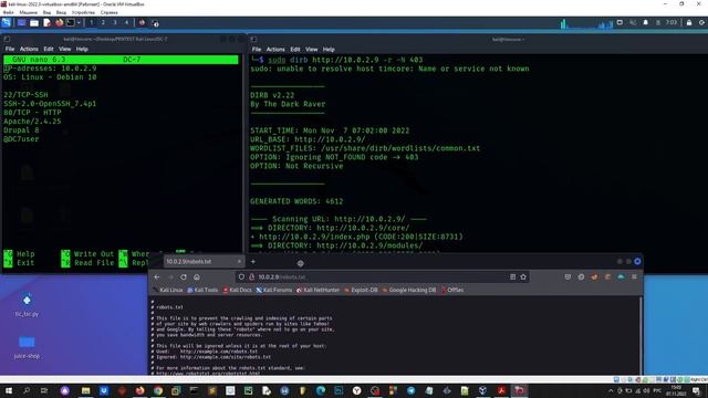 #20 Пентест с помощью Kali Linux. Сканирование служб DC-7. смотреть онлайн