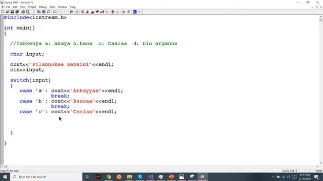 Kutaa 7FFAA C++ SWITCH STATEMENT смотреть онлайн
