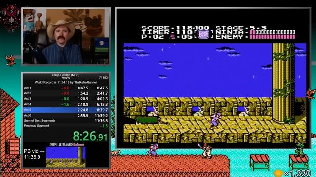 Ninja Gaiden (NES) "seasonal best" by Arcus (01-19-2023) смотреть онлайн