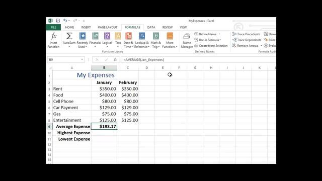 Excel: Creating a Range Name смотреть онлайн