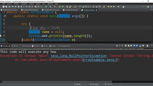 JAVA Tutorial 27 - Exception Handling in Java - Part 3 смотреть онлайн