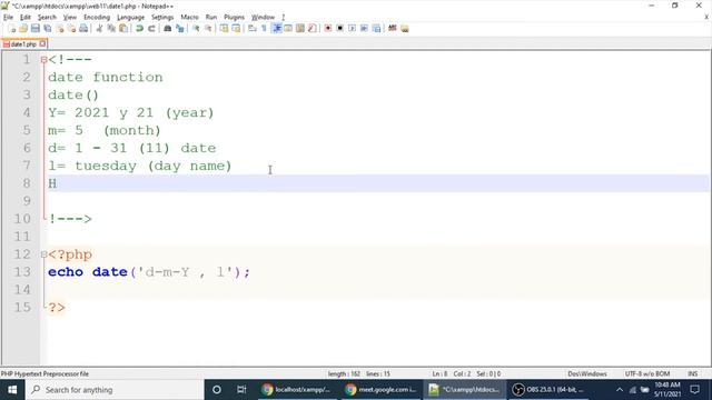 #phptutorial17 | digital clock in php | date function in php | display current date and time in php смотреть онлайн