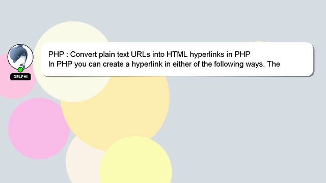 PHP : Convert plain text URLs into HTML hyperlinks in PHP смотреть онлайн