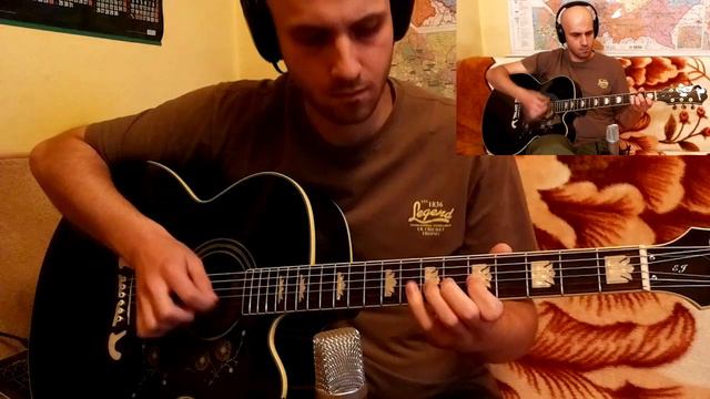 Acoustic guitar improvisation - Epiphone EJ 200 CE BK Review смотреть онлайн