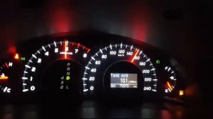 Toyota Camry 40 2.4  stock Разгон 0-100, 0-160
