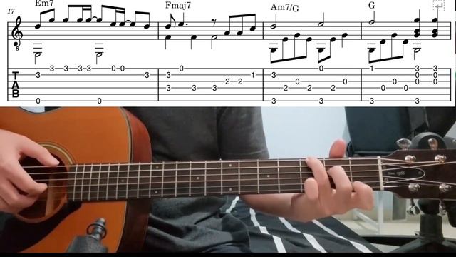 Lost Stars (Adam Levine) - Easy Fingerstyle Guitar Playthrough Tutorial Lesson With Tabs смотреть онлайн