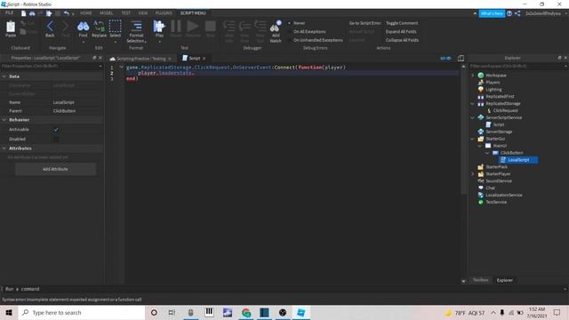 How To Make A Click Gui That Gives Stats (Roblox Studio) смотреть онлайн