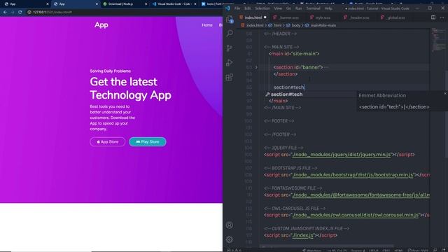 Complete Responsive App Website Design with HTML & Bootstrap смотреть онлайн