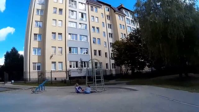 По Чкаловску Калининград на велосипеде часть2 Cъёмка EKEN H9R Action camera смотреть онлайн